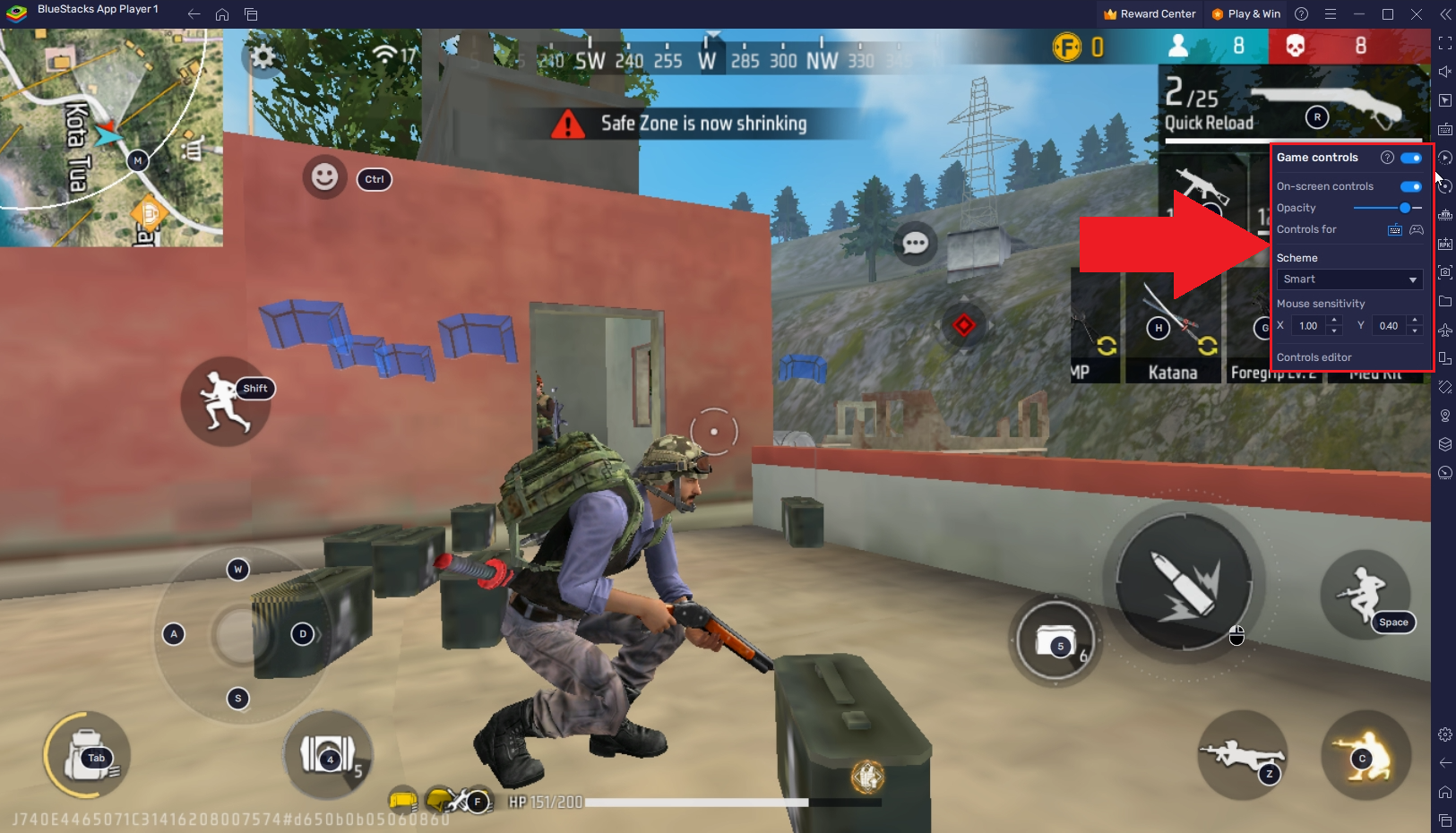 Cómo crear y editar controles de teclado para Free Fire en BlueStacks 5