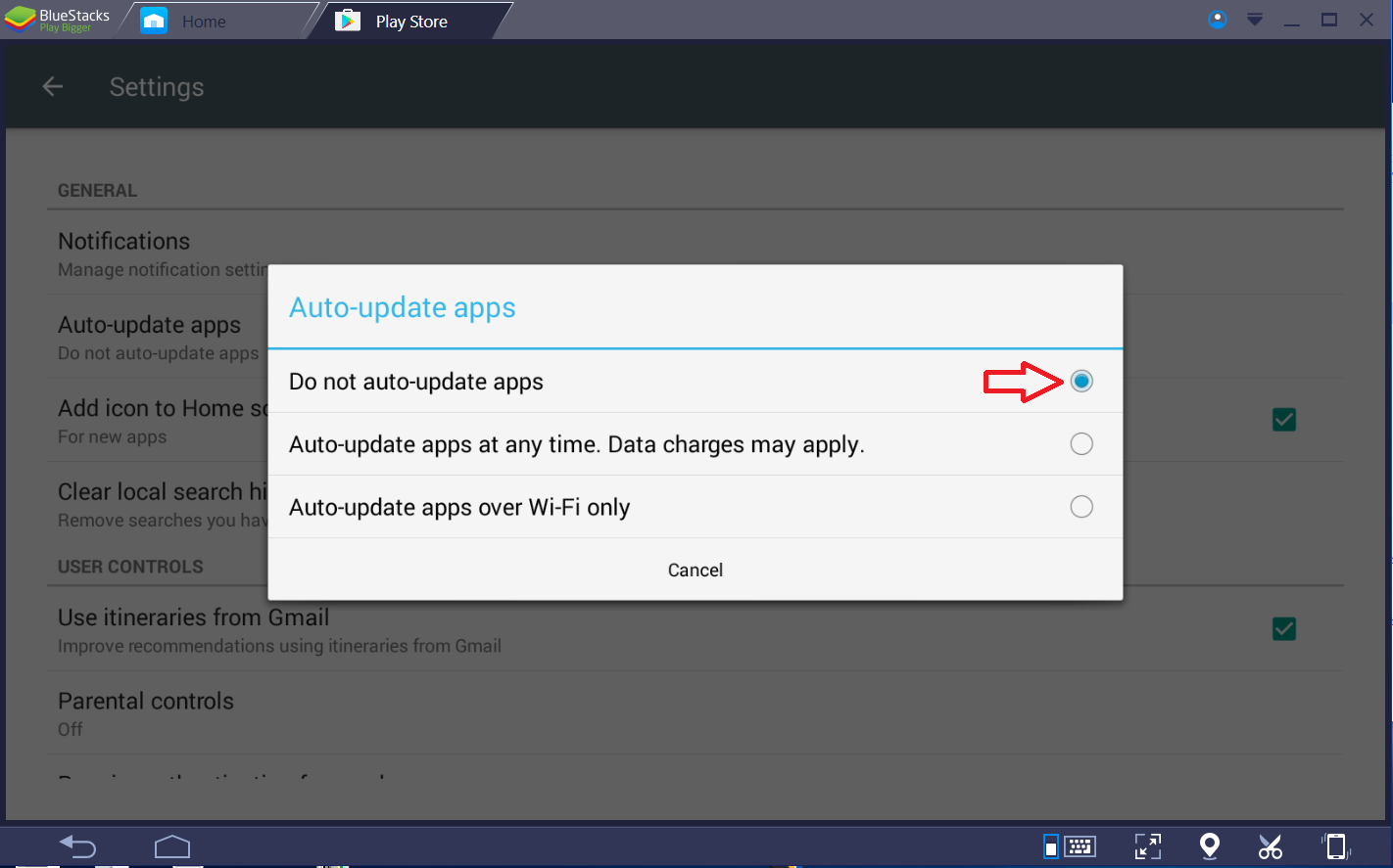 Bluestacks disable app sync windows 7