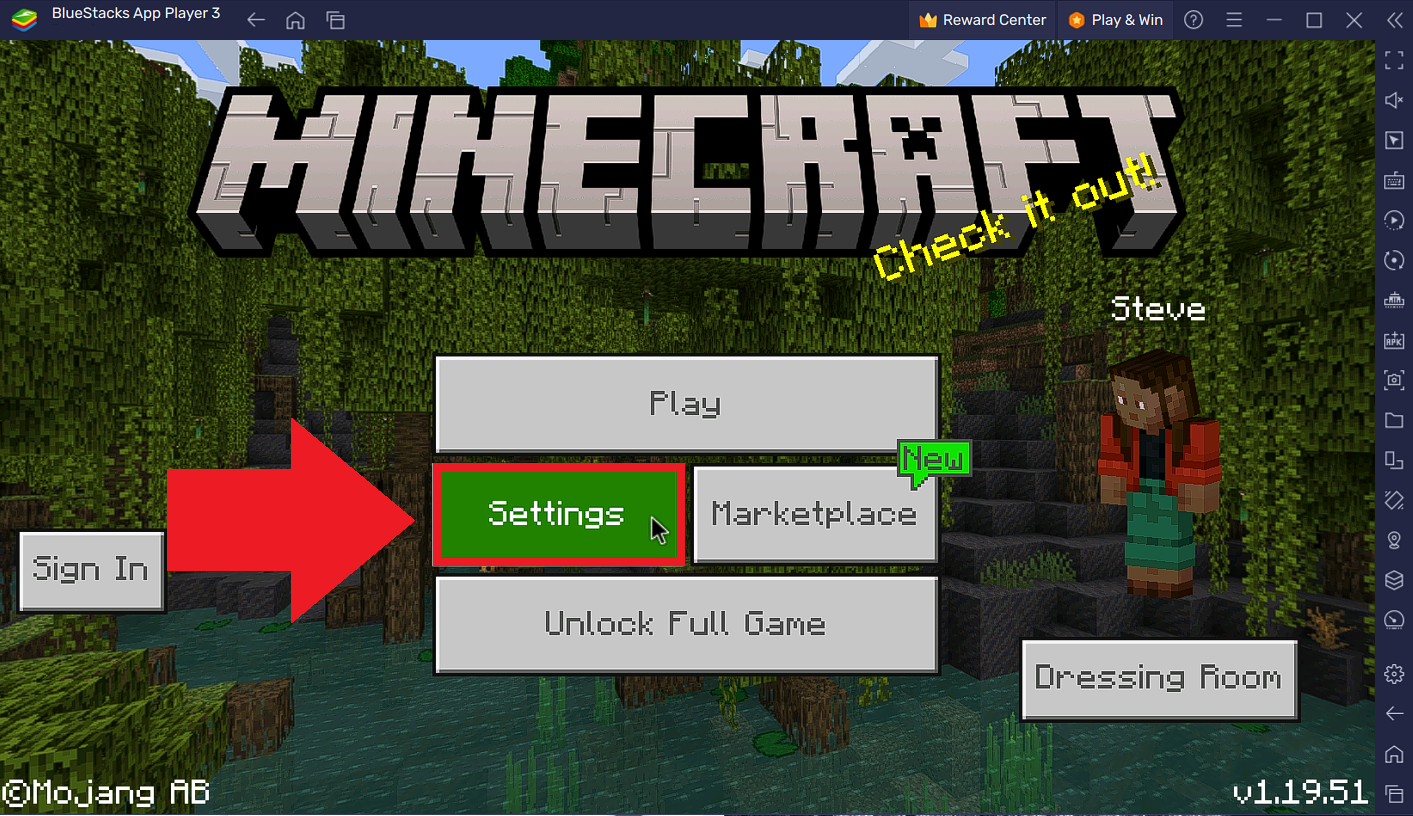 Controles de Teclado para jogar Minecraft no BlueStacks 5