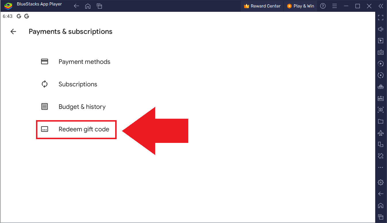 How to redeem a Google Play gift card won on BlueStacks 5 – BlueStacks  Support
