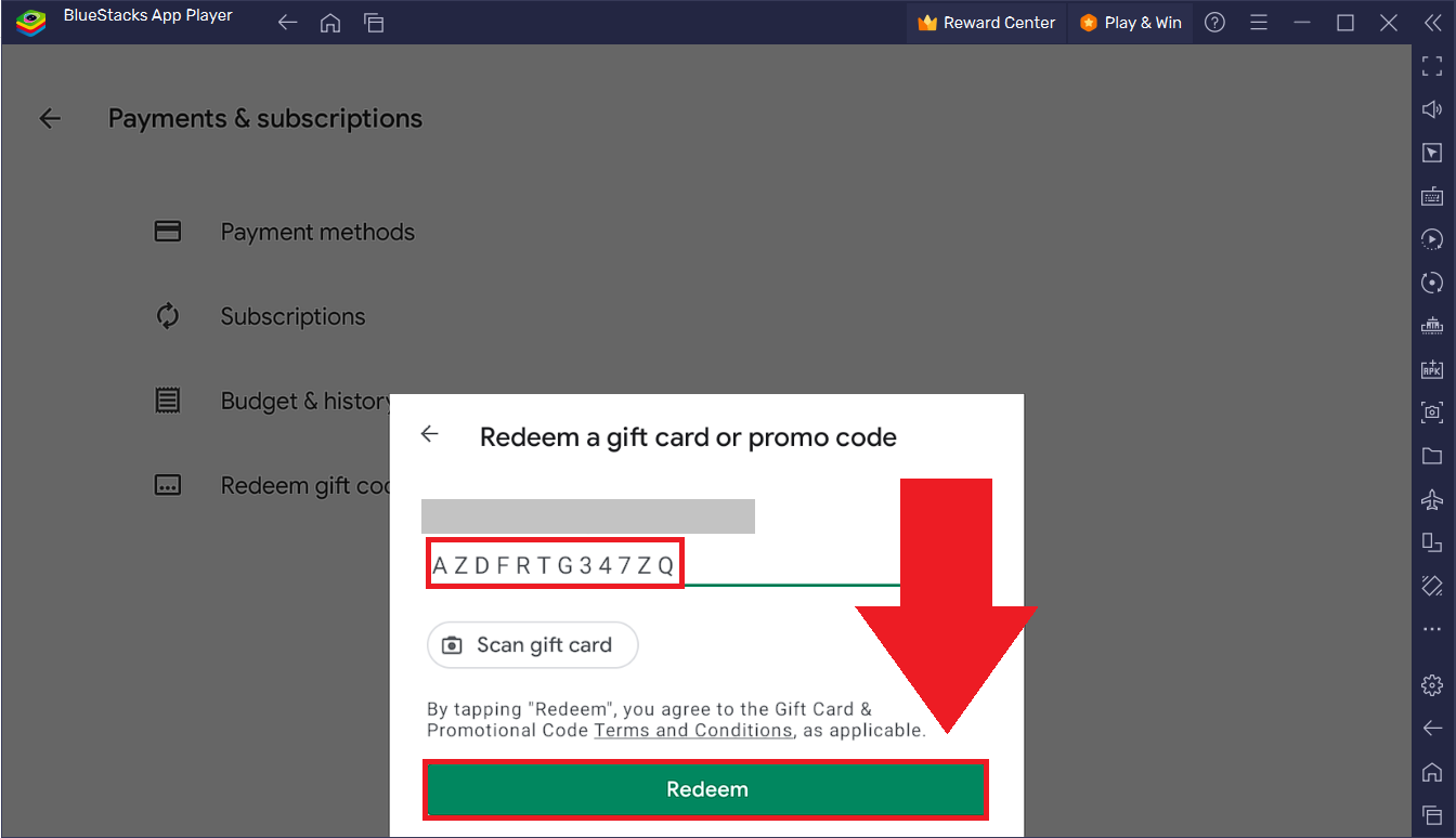 How to redeem a Google Play gift card won on BlueStacks 5 – BlueStacks  Support