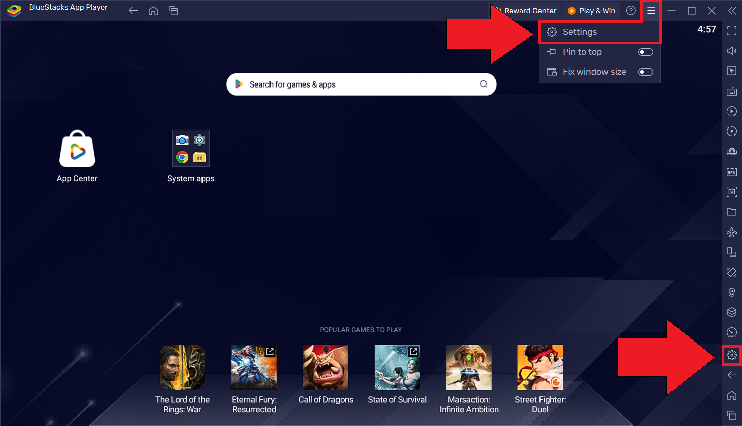 How to use the BlueStacks 5 Settings menu – BlueStacks Support