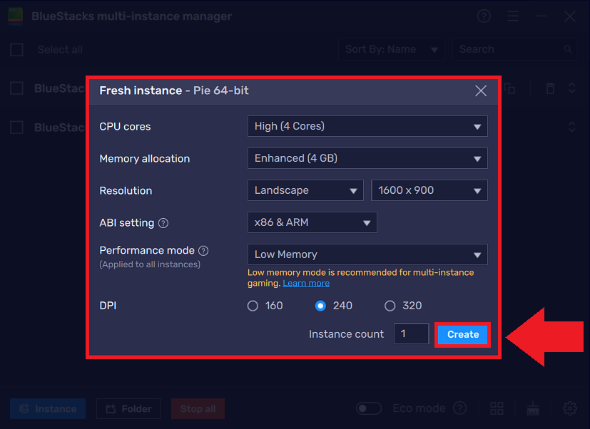 How to create a Pie 64-bit instance on BlueStacks 5 – BlueStacks