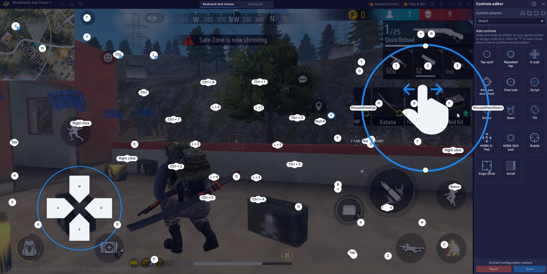 How to create and edit keyboard controls for Free Fire on BlueStacks 5
