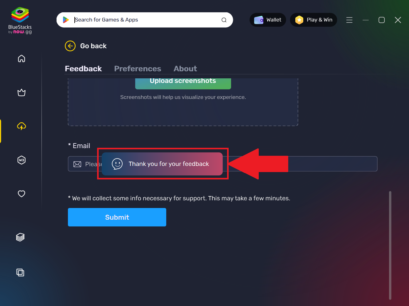 Bluestacks нет подключения к интернету