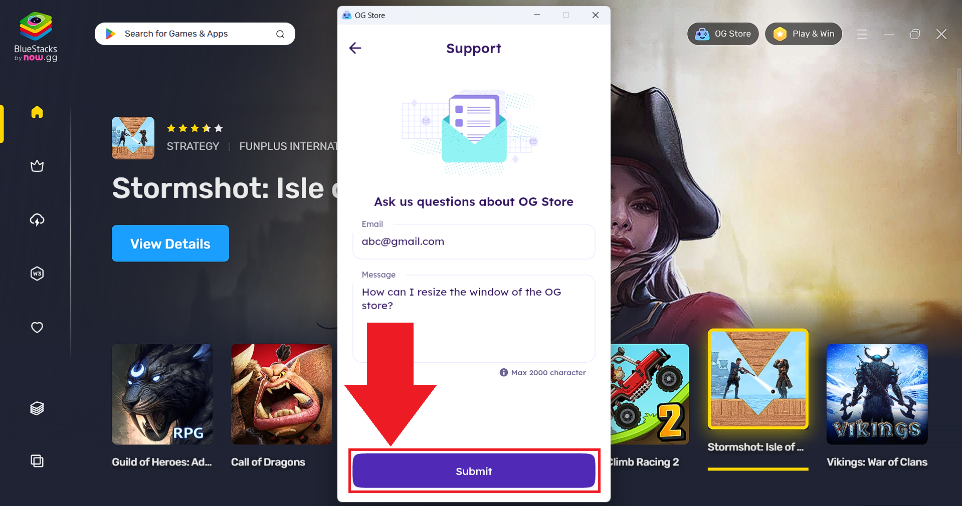 Как связаться с разработчиками OG Store – Поддержка BlueStacks