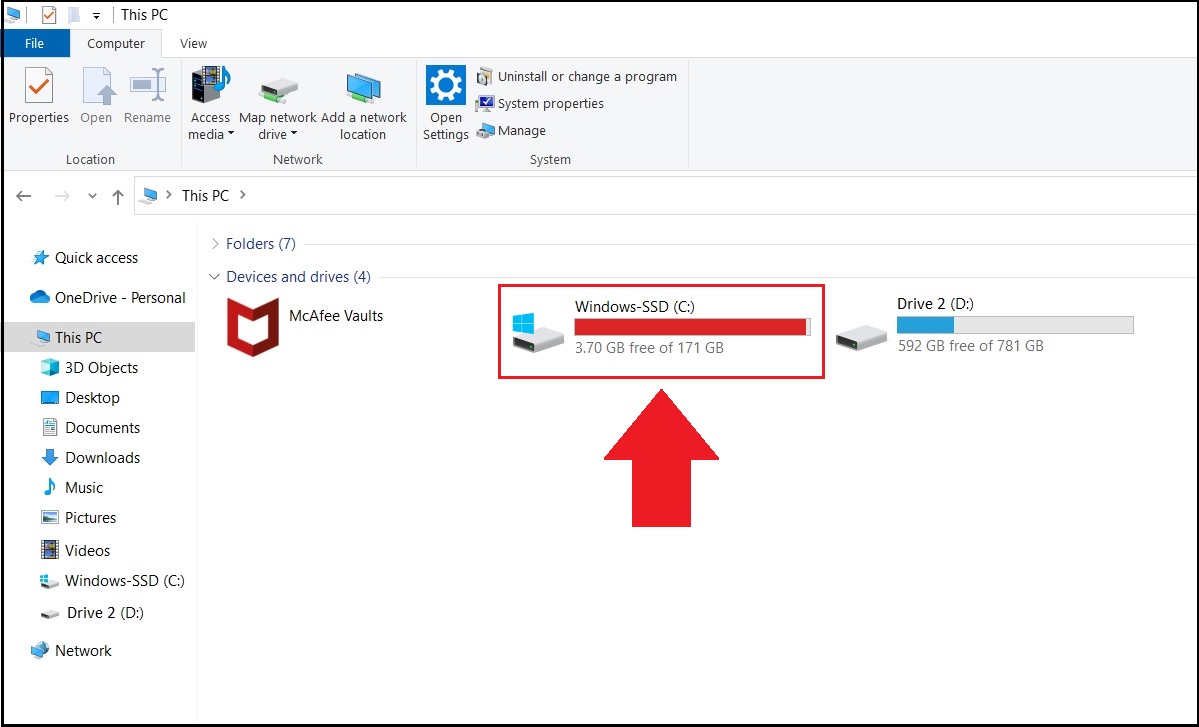 Solution for &ldquo;Low disk space&rdquo; on BlueStacks 5 – BlueStacks Support
