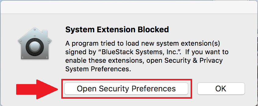 bluestacks mac security settings