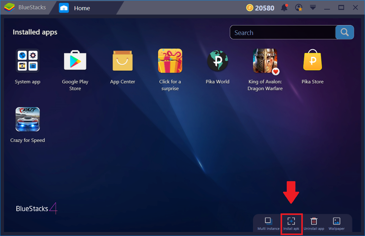 Como instalar um aplicativo da Play Store, Game Center ou usando um APK no  BlueStacks 5 – Suporte BlueStacks