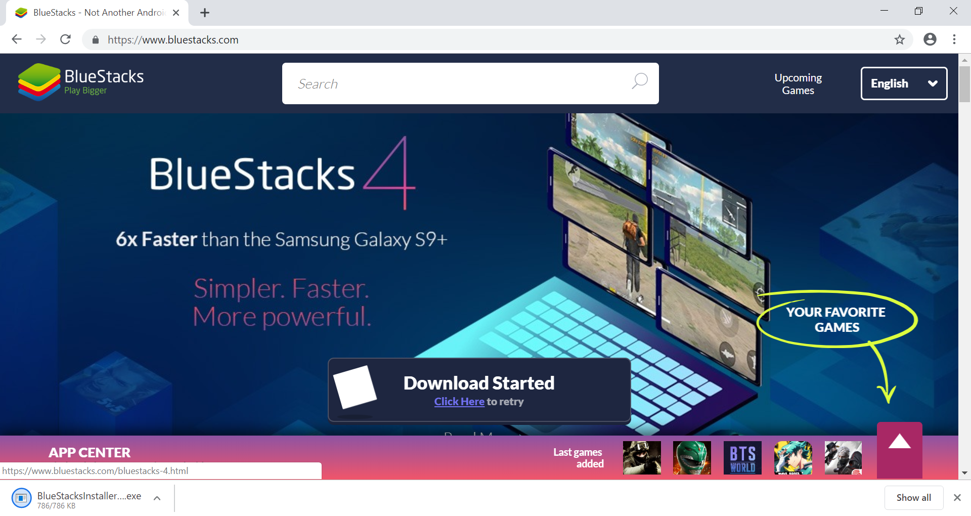 cannot open files bluestacks installer