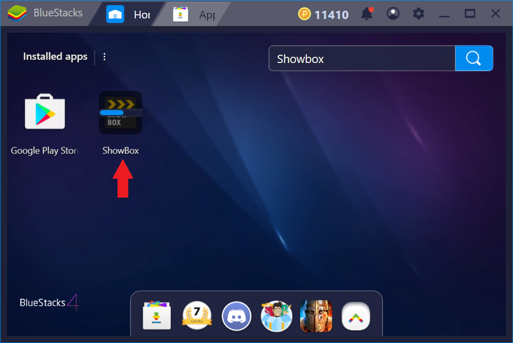 where does showbox download movies to on bluestacks