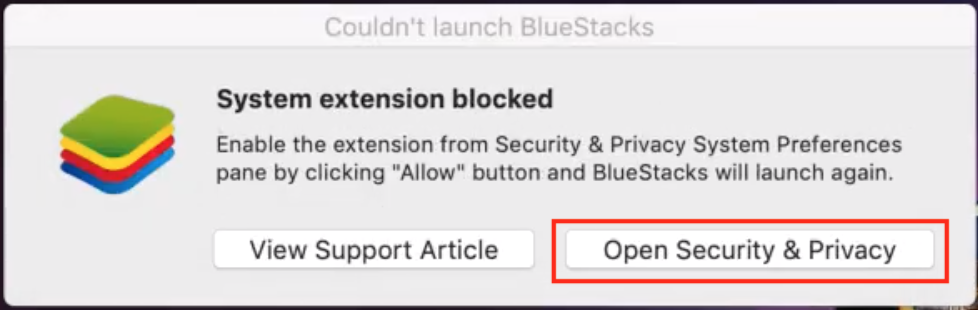 Bluestacks Mac Security Settings