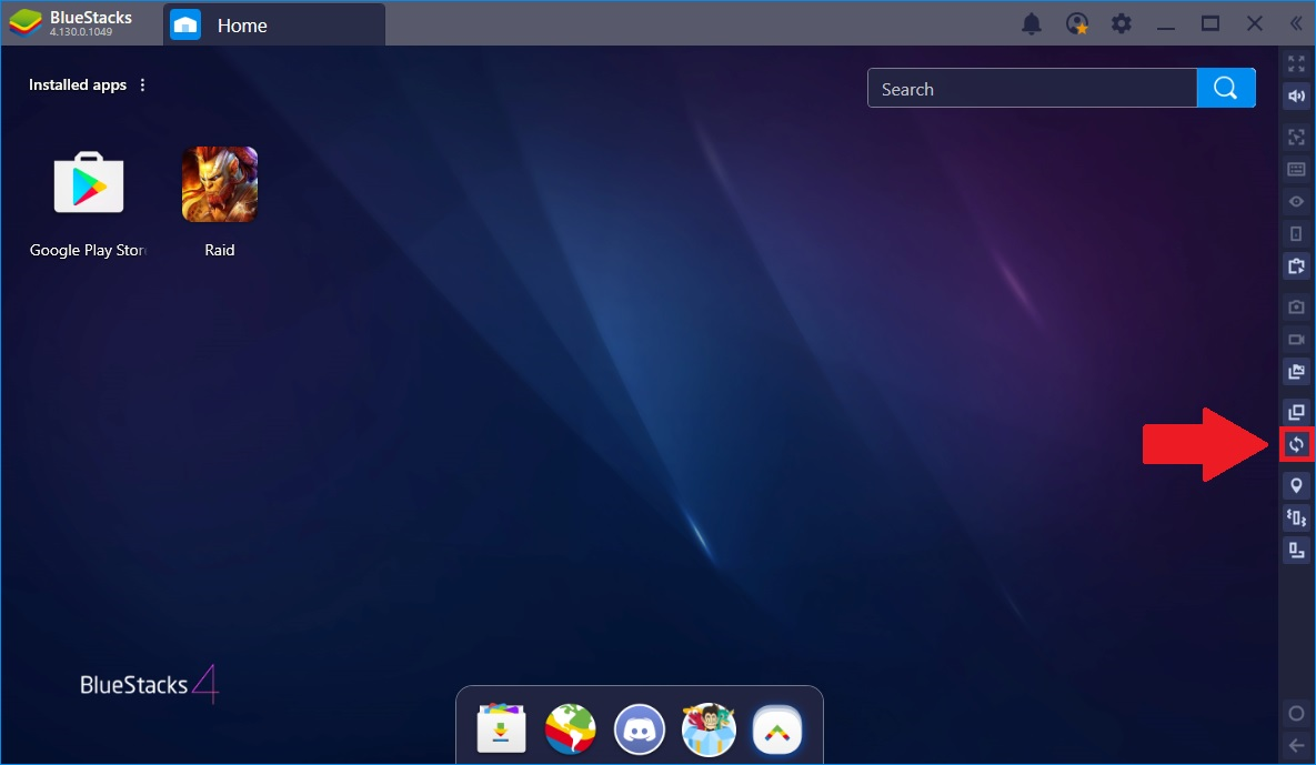 enable app sync bluestacks