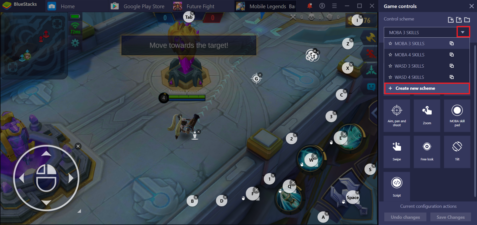 bluestacks mobile legends mouse controls