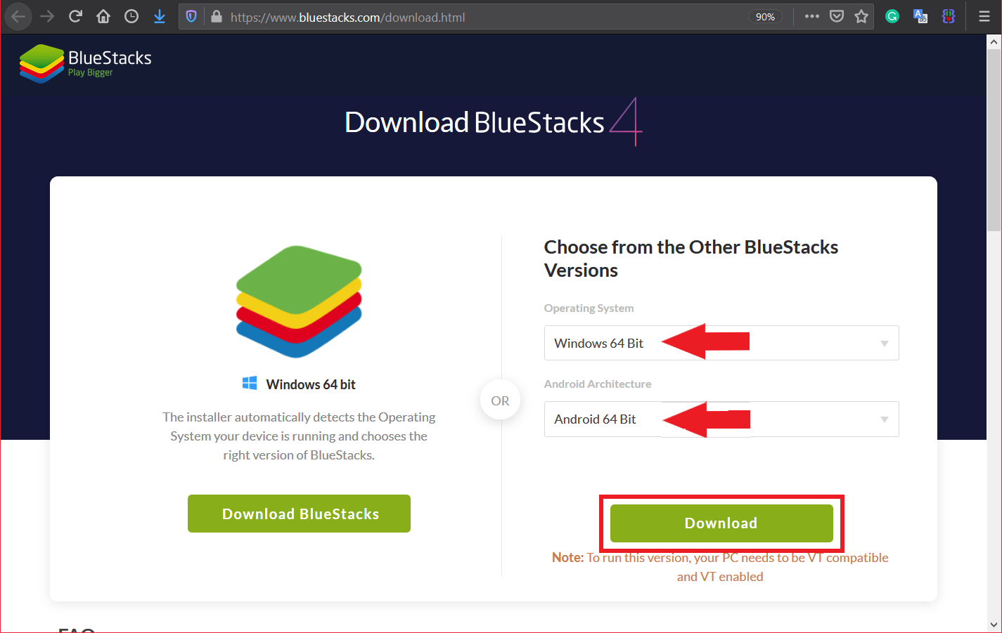 bluestacks download 64 bit windows 10