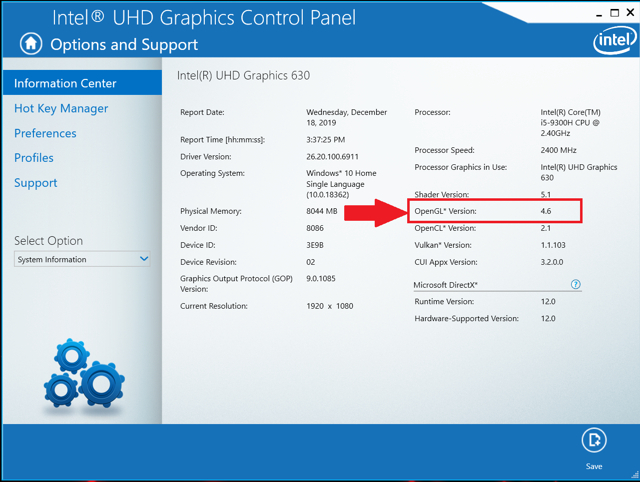 does i5-2400 supports opengl 3.3?