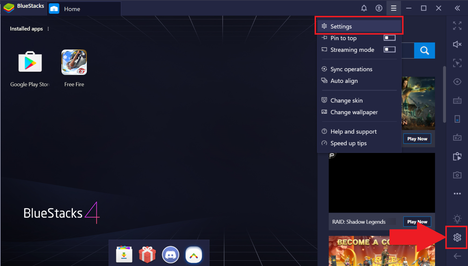 Recommended Settings For Free Fire Bluestacks Support