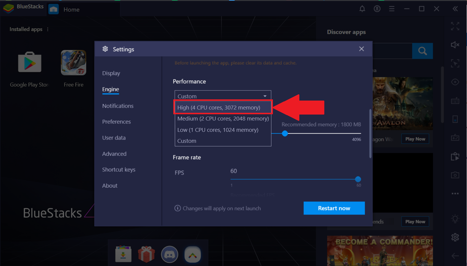 Recommended Settings For Free Fire Bluestacks Support