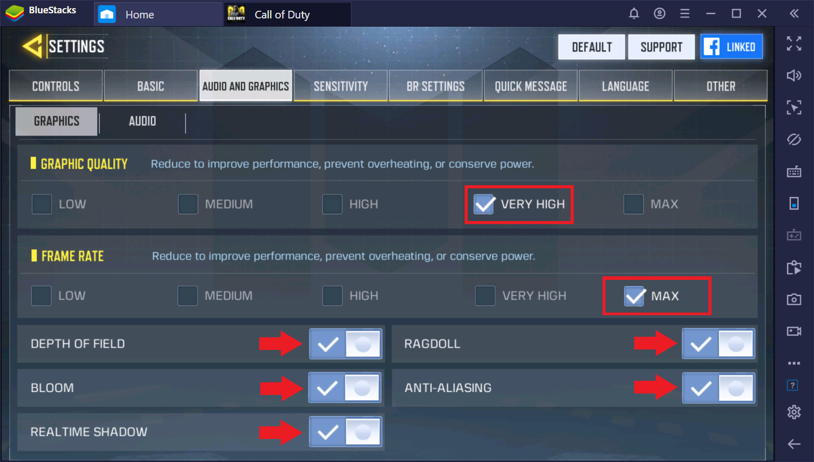 How To Enable High Graphics And Fps In Call Of Duty Mobile Bluestacks Support