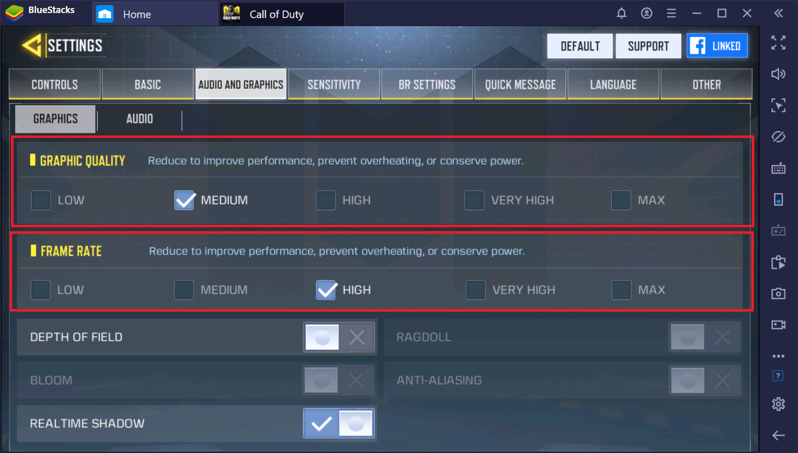 How To Enable High Graphics And Fps In Call Of Duty Mobile Bluestacks Support