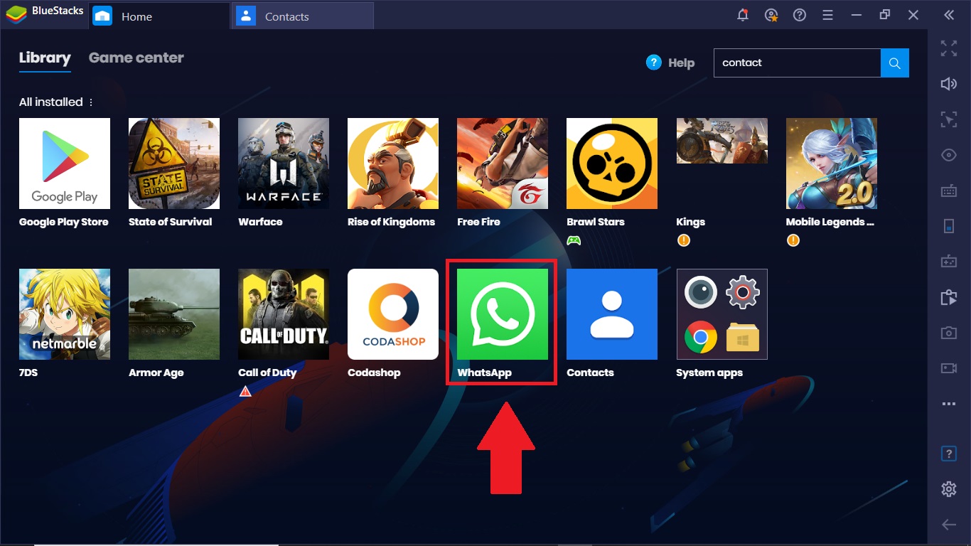 How to add/sync contacts in WhatsApp on BlueStacks 4 – BlueStacks Support