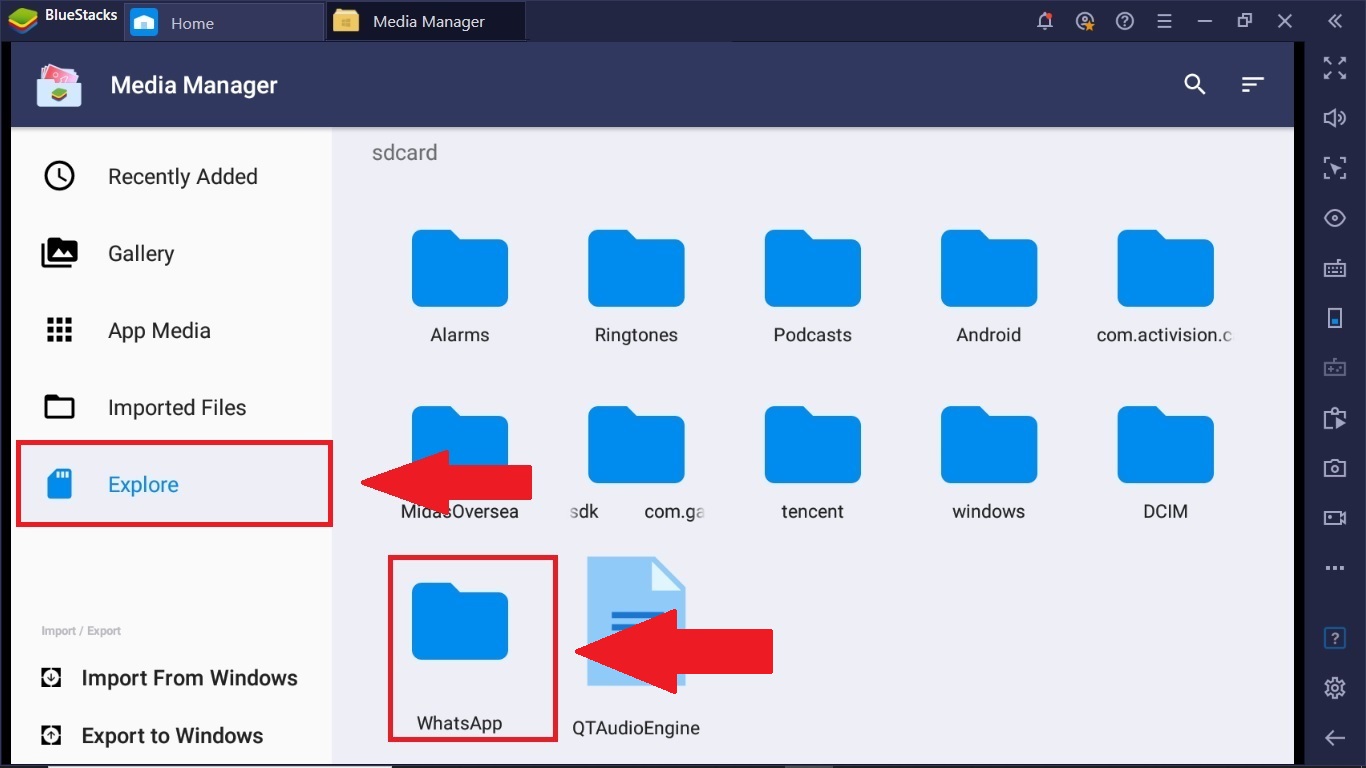 root file manager bluestacks