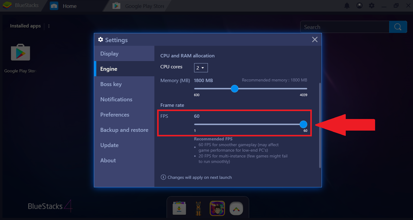 brawl stars bluestacks engine settings