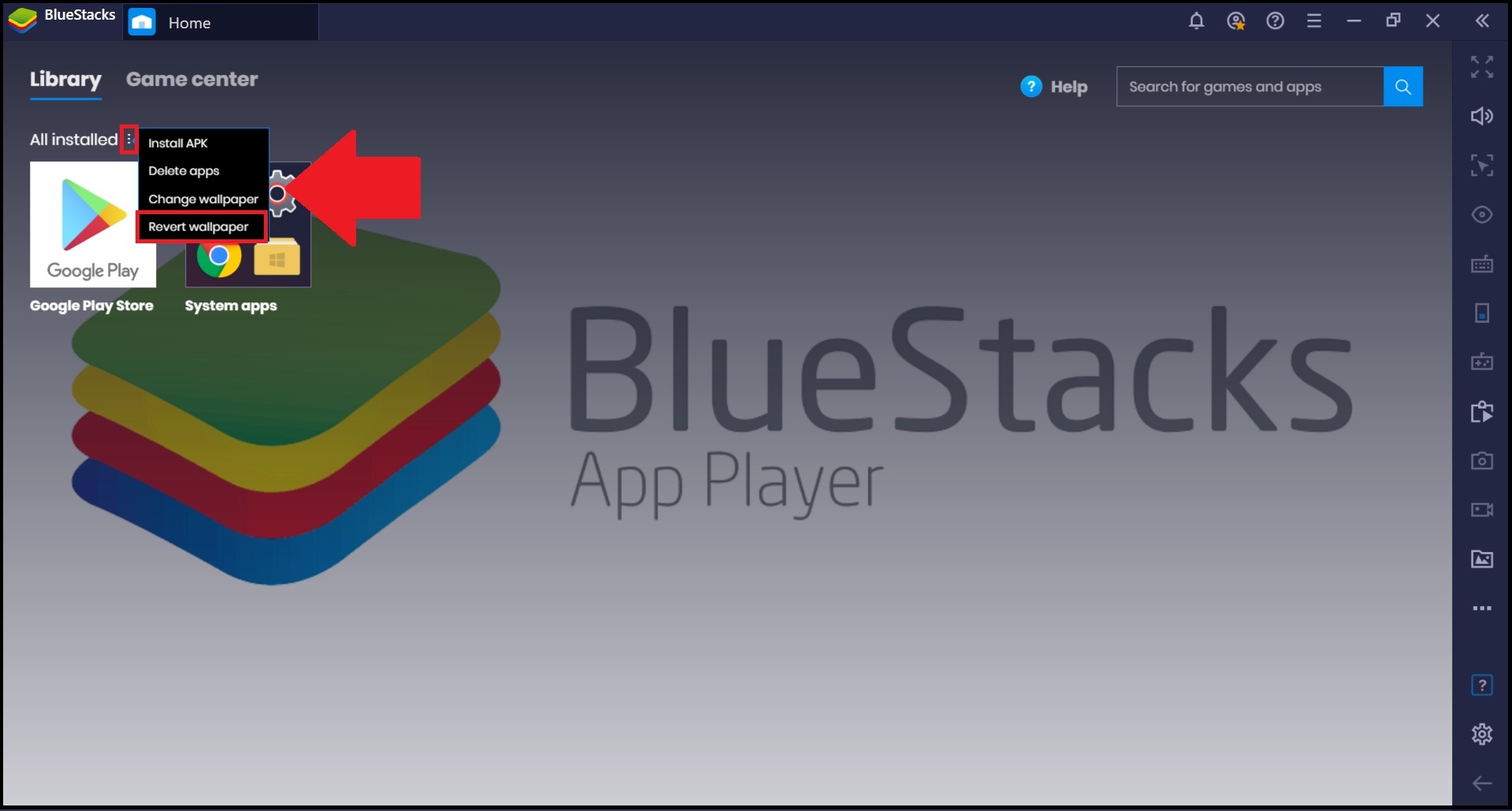 how to change bluestack android version