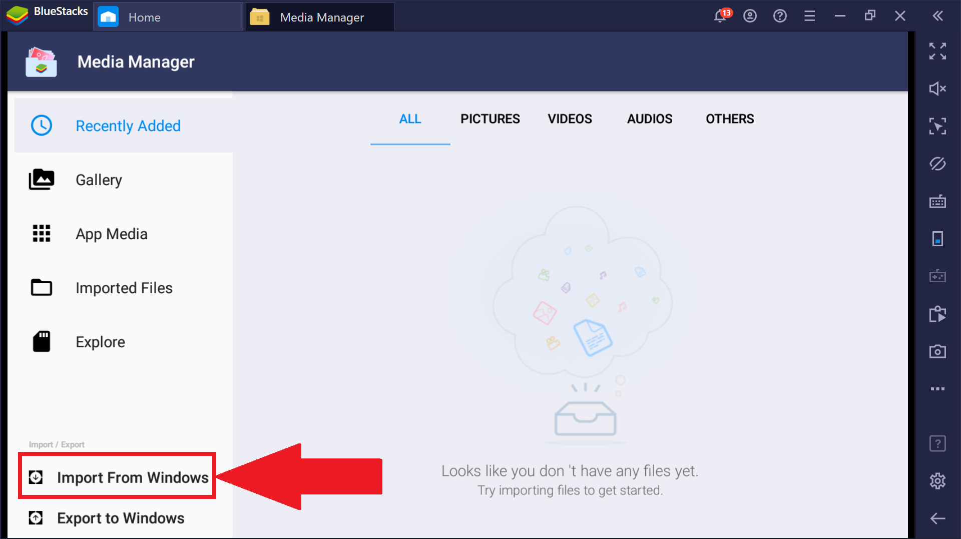 add file to bluestacks android emulator on mac