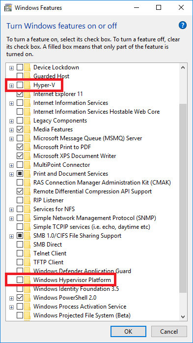 hyper v is not available on home editions