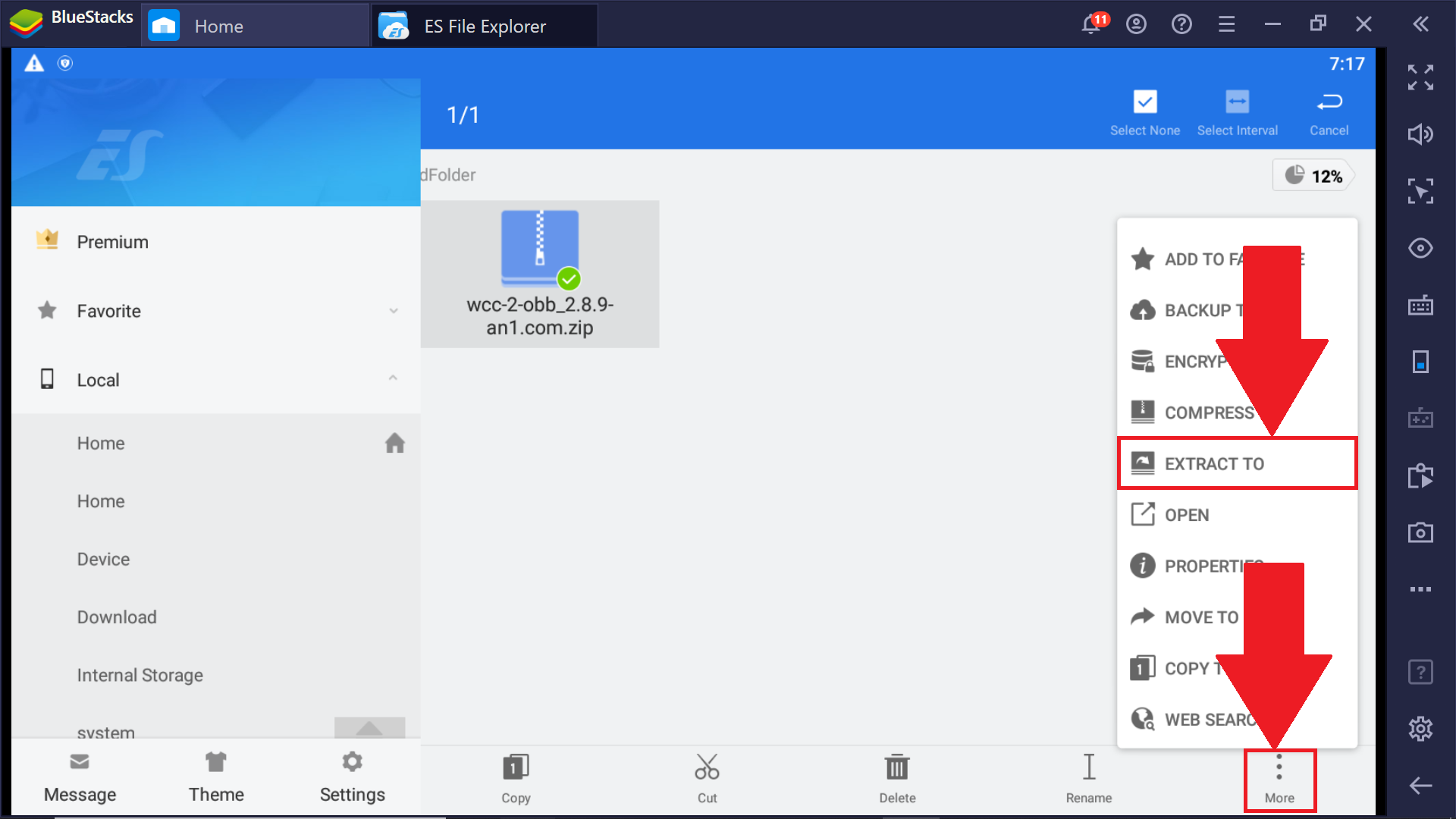 import from windows bluestacks apk