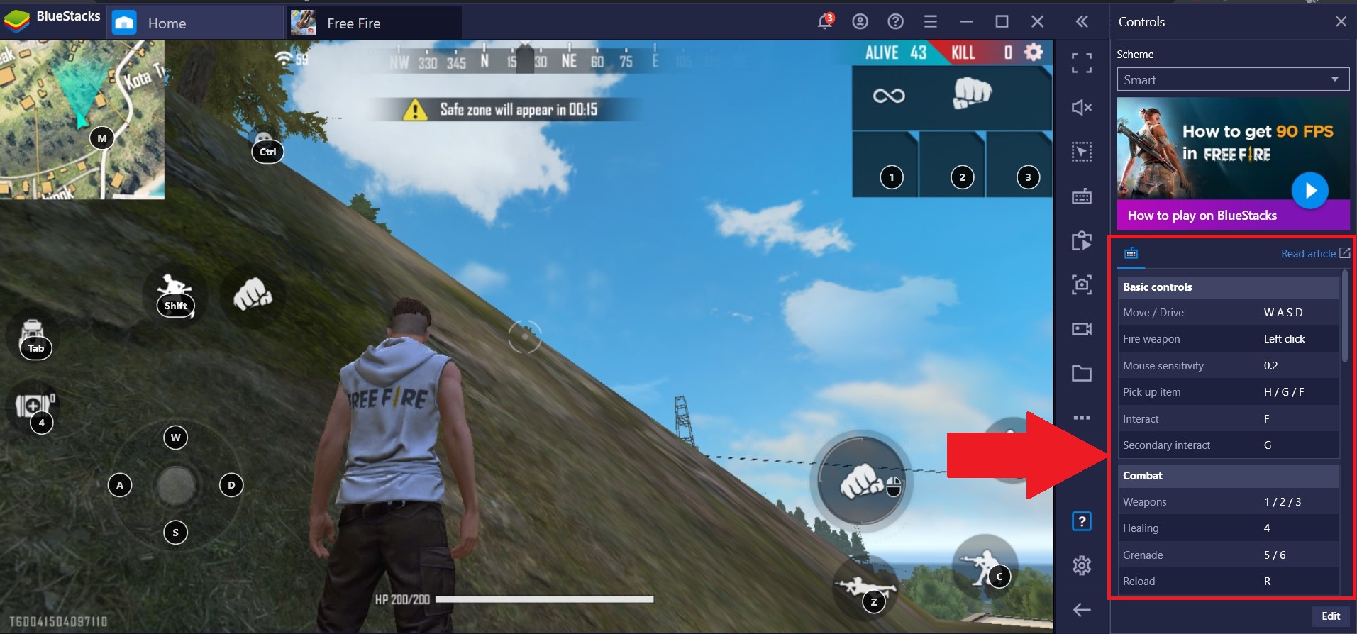 Keyboard Controls For Free Fire On Bluestacks 4 230 And Above Bluestacks Support