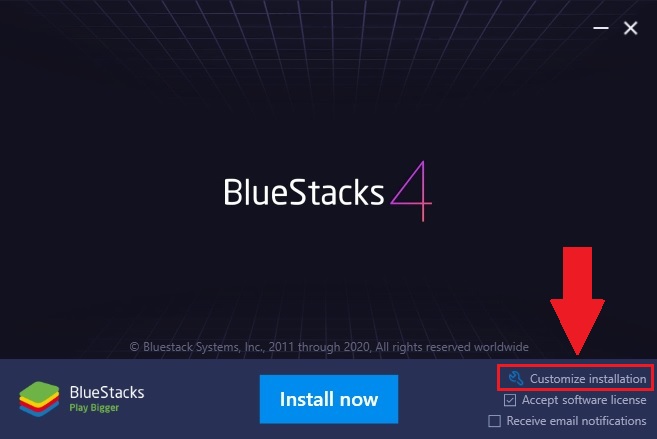 bluestacks custom profile android version 4