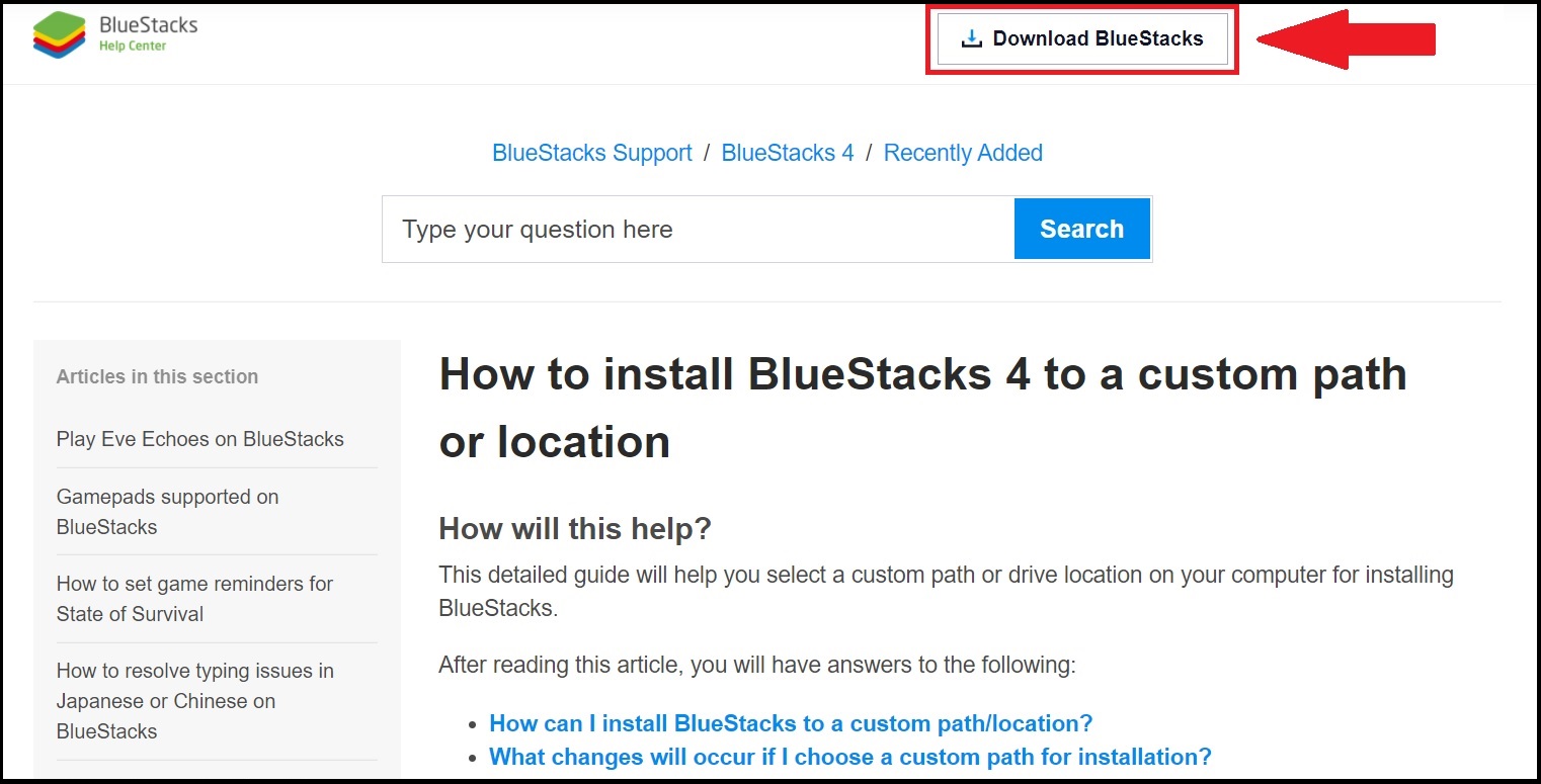 How To Install Bluestacks 4 To A Custom Path Or Location Bluestacks Support