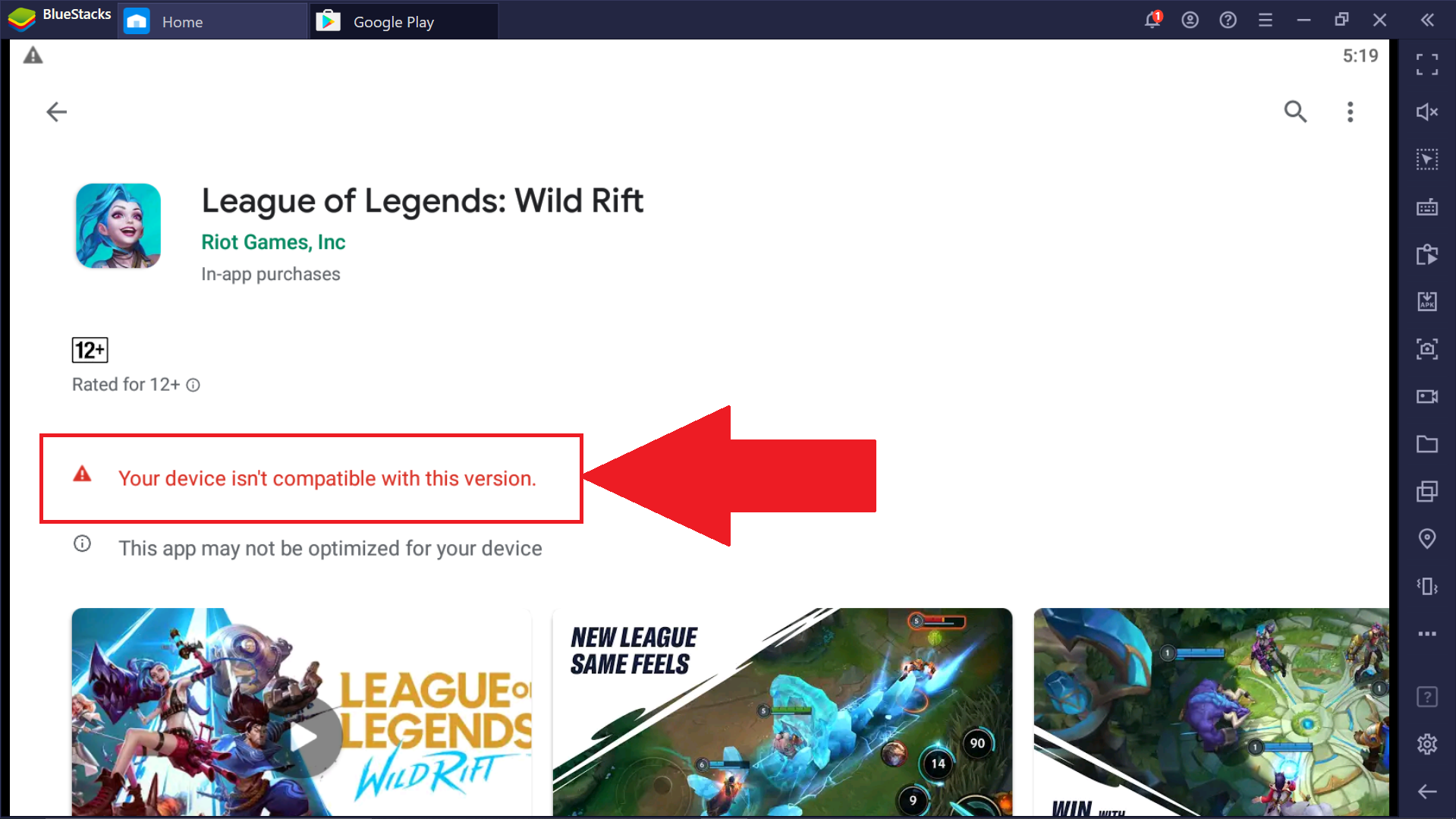 bluestacks wild rift