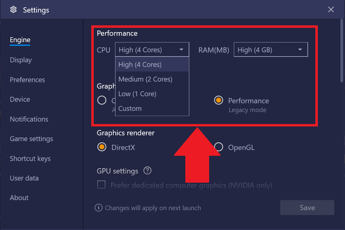 best settings for bluestacks 5