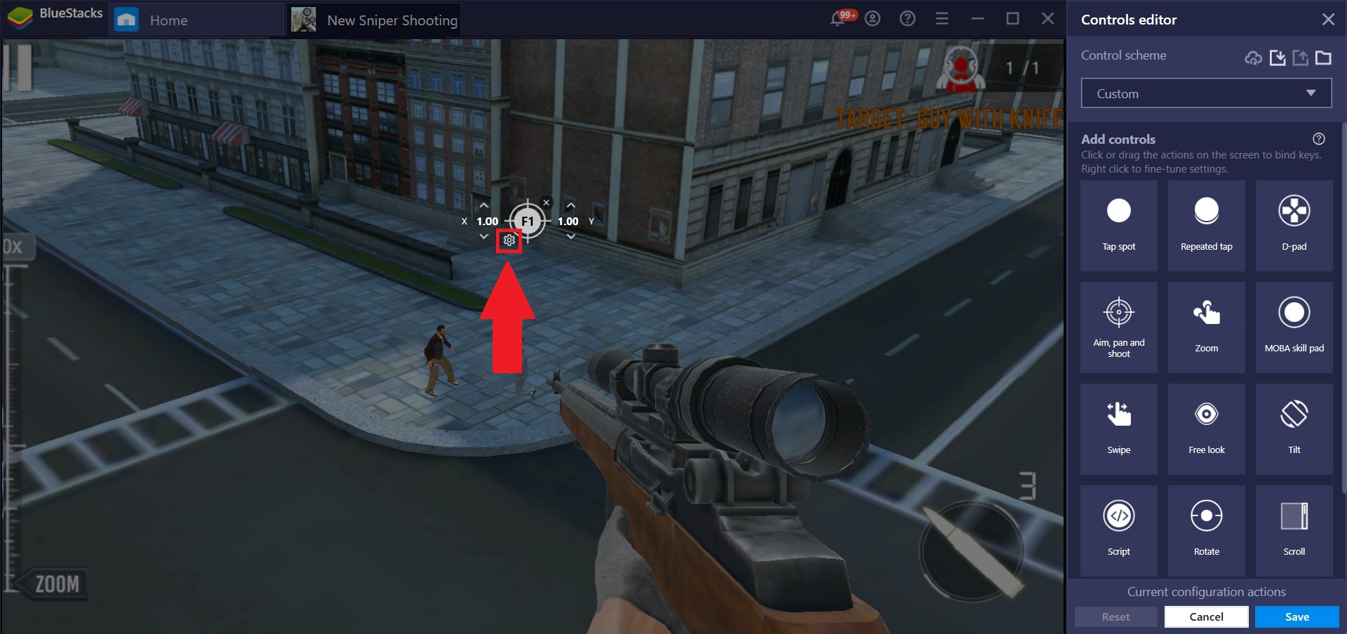 How To Use The Shooting Mode On Bluestacks 4 Bluestacks Support - right click to aim with gun roblox