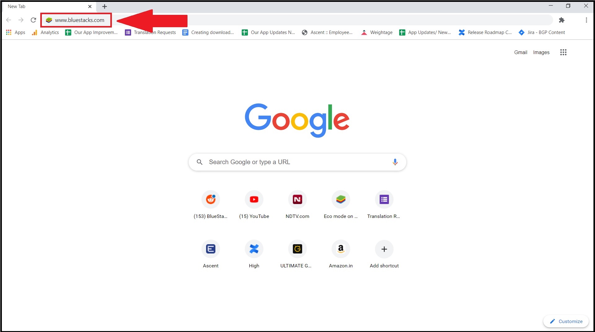 how to connect bluestacks to internet