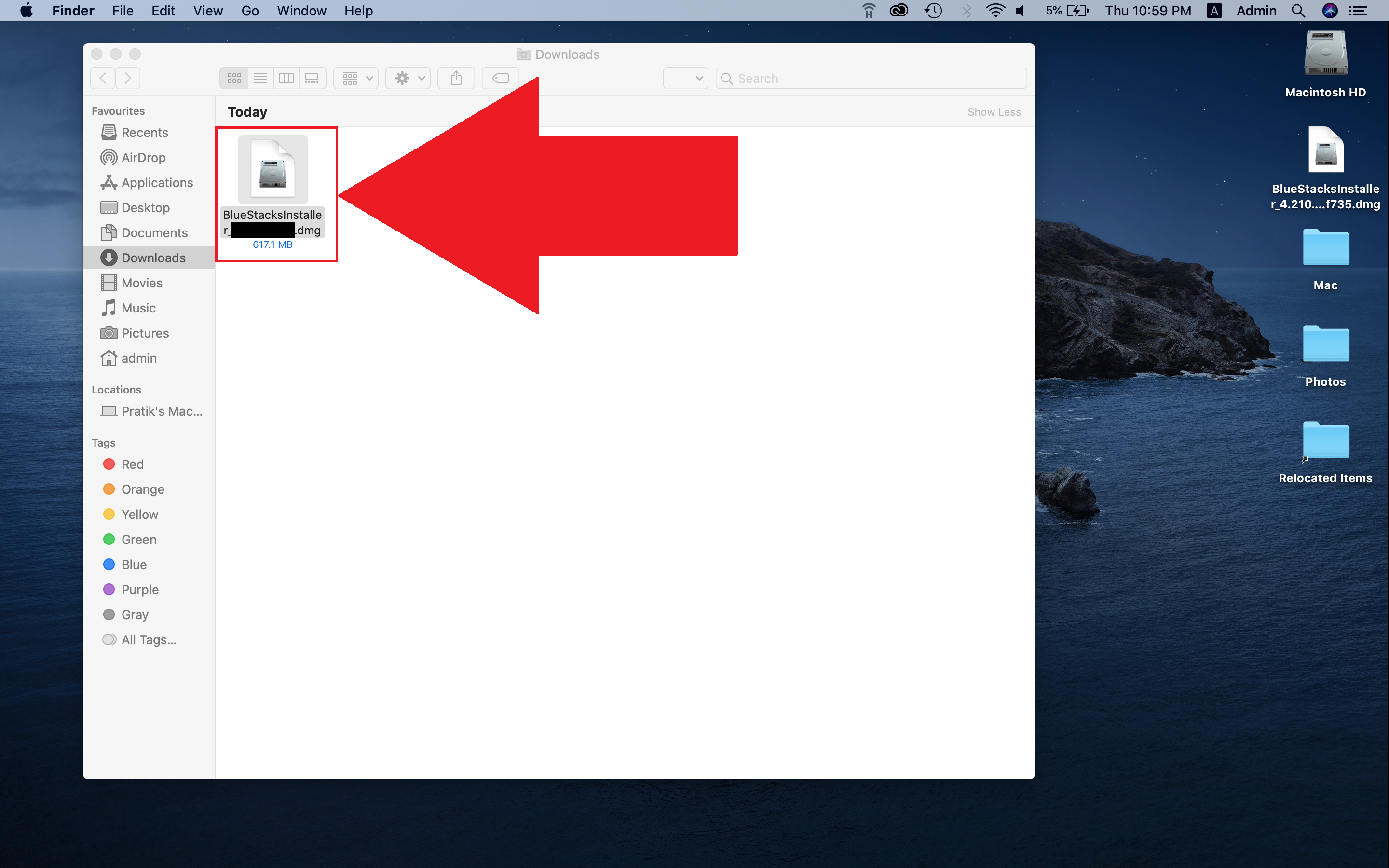 double click on windows for mac