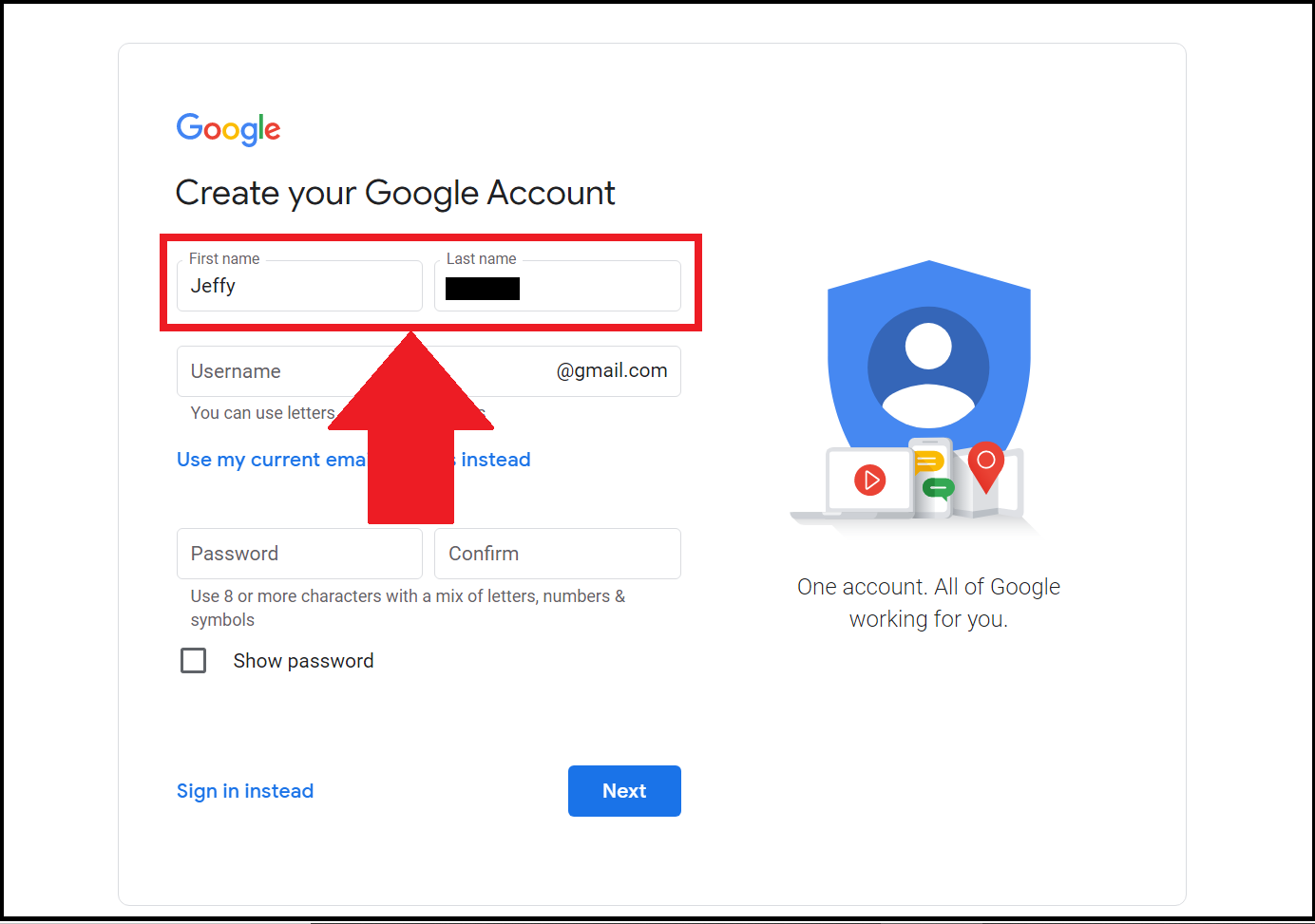 How do I sign in with my Google email?