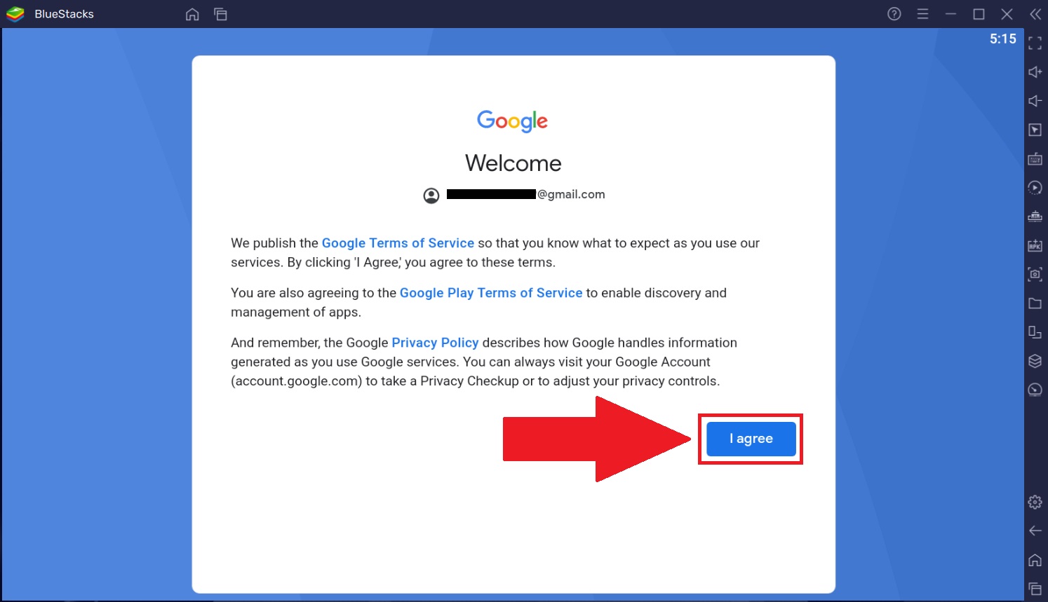 Bluestacks 5 не заходит в аккаунт гугл