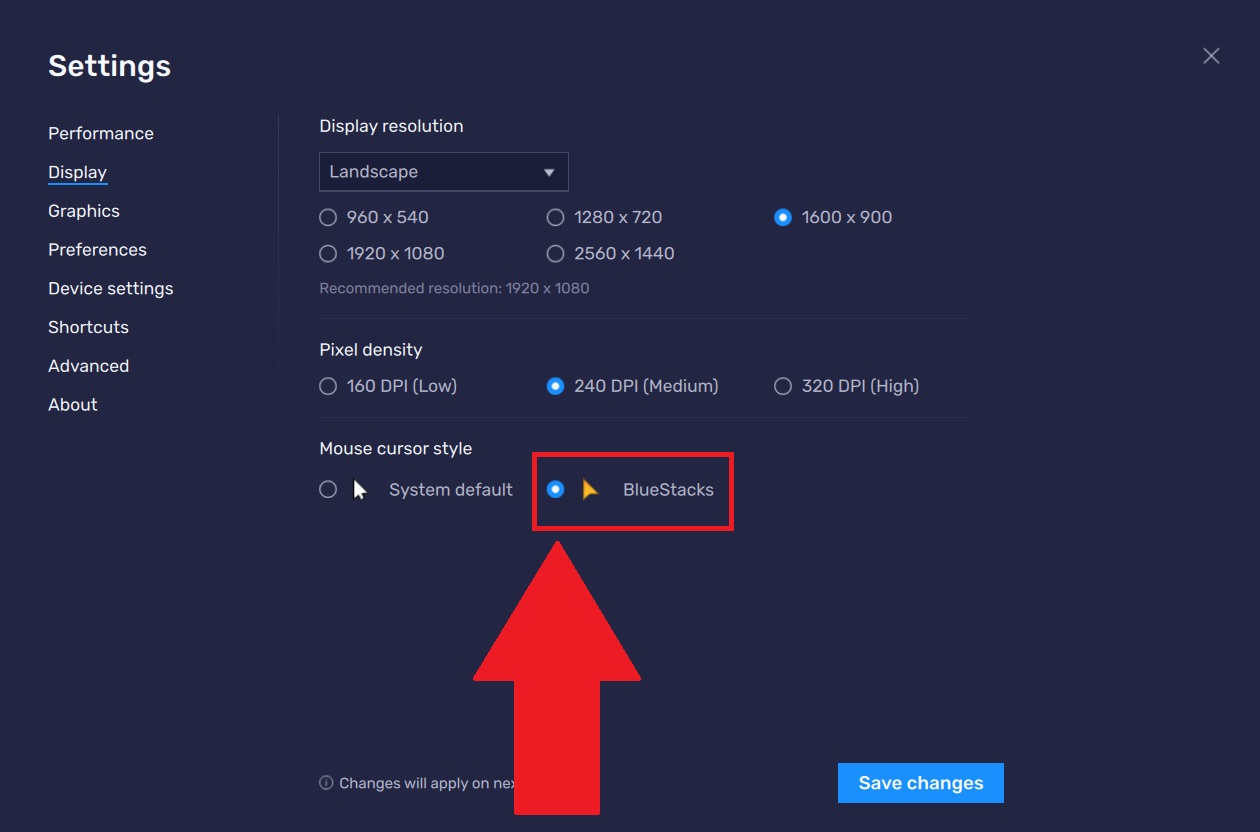 how to change android version bluestacks