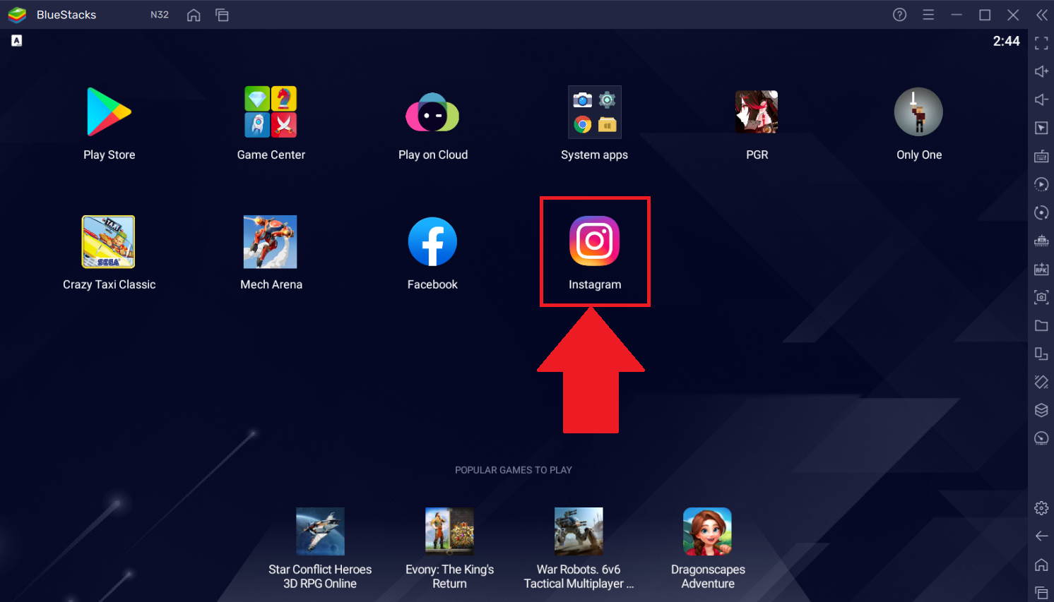 how to use bluestacks to use instagram on computer