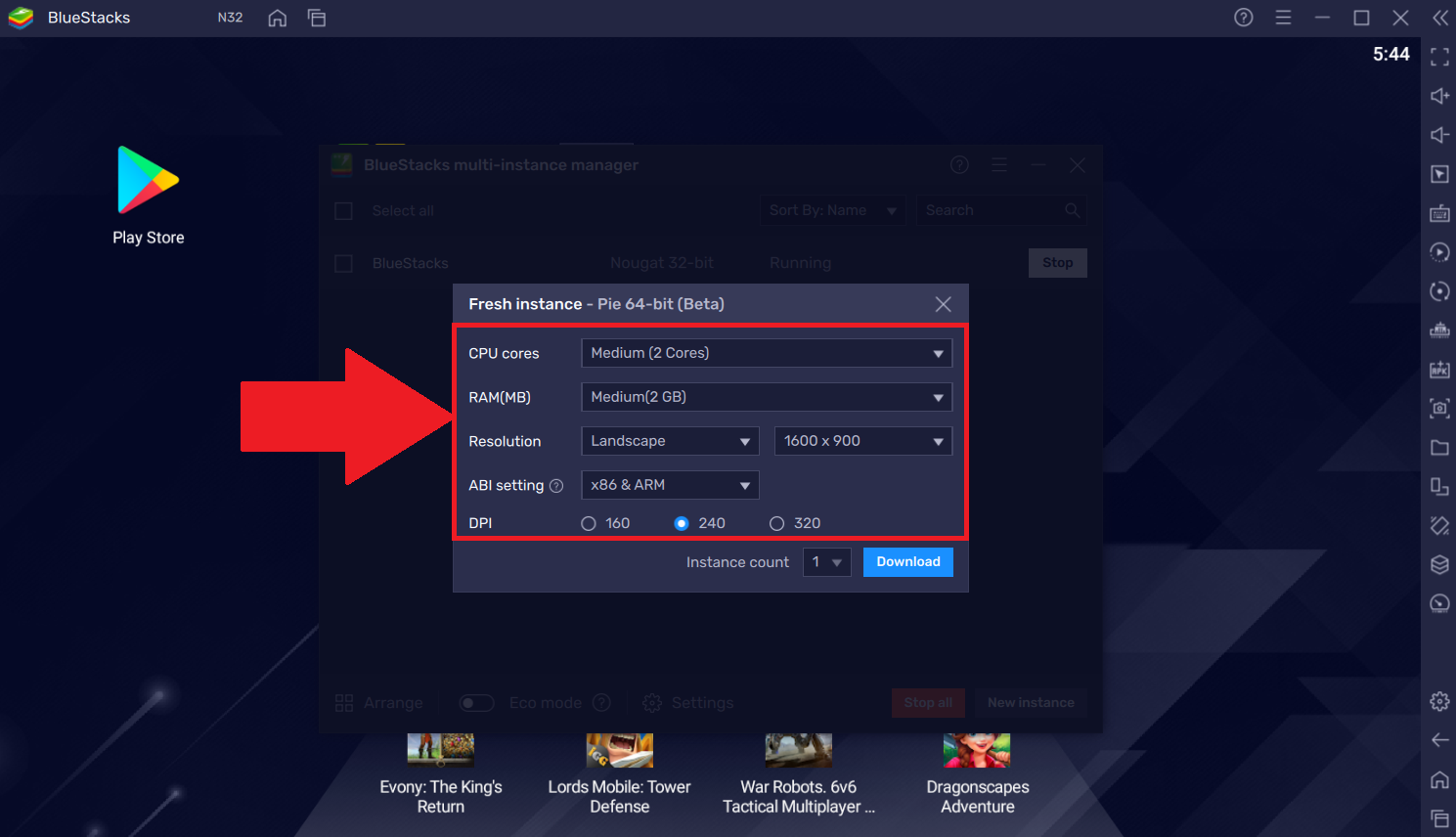 Android pie для bluestacks