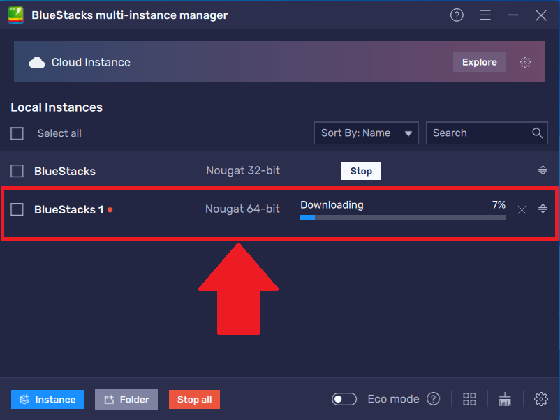 Bluestacks instance manager