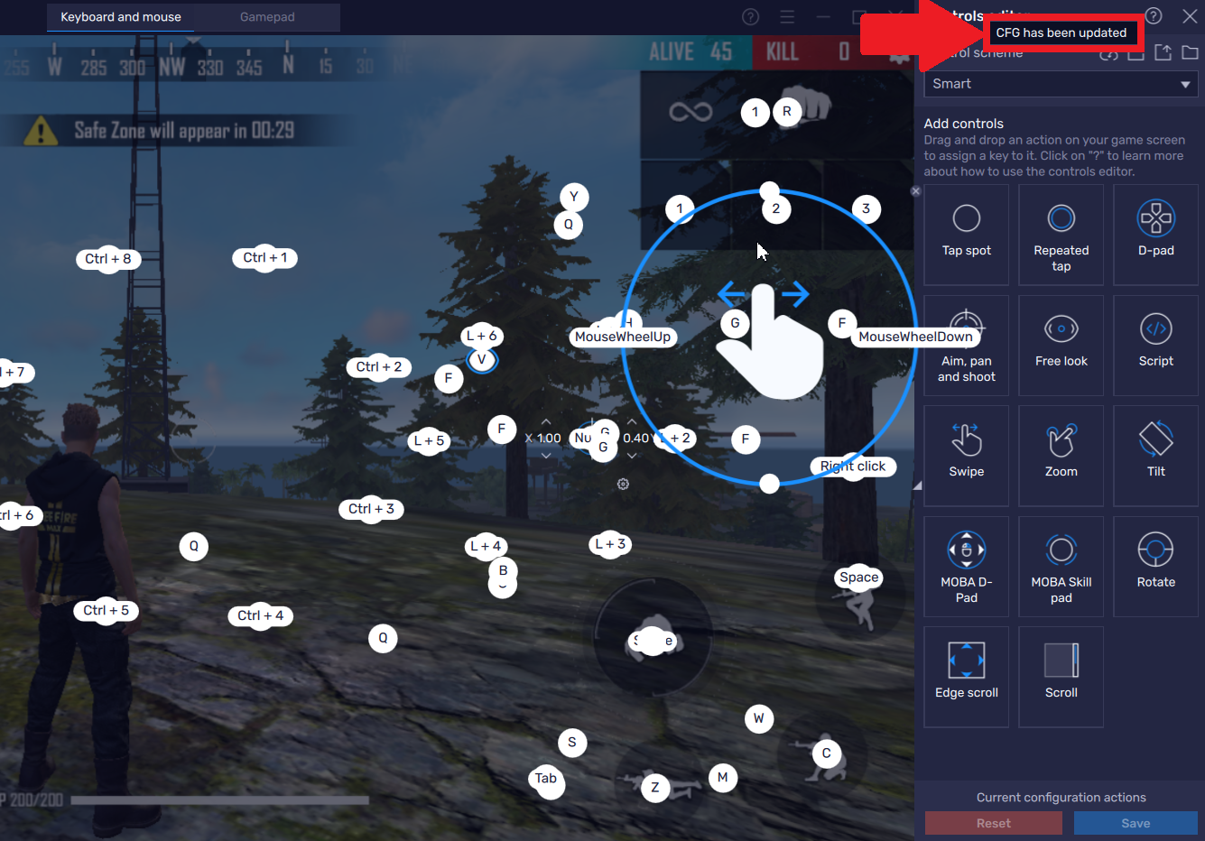 How to create and edit keyboard controls for Free Fire on BlueStacks 5 – BlueStacks Support