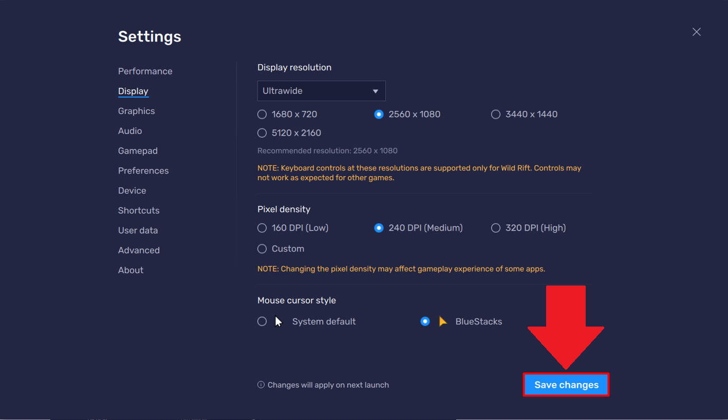 Как выбрать ультравысокое разрешение в BlueStacks 5 – Поддержка BlueStacks
