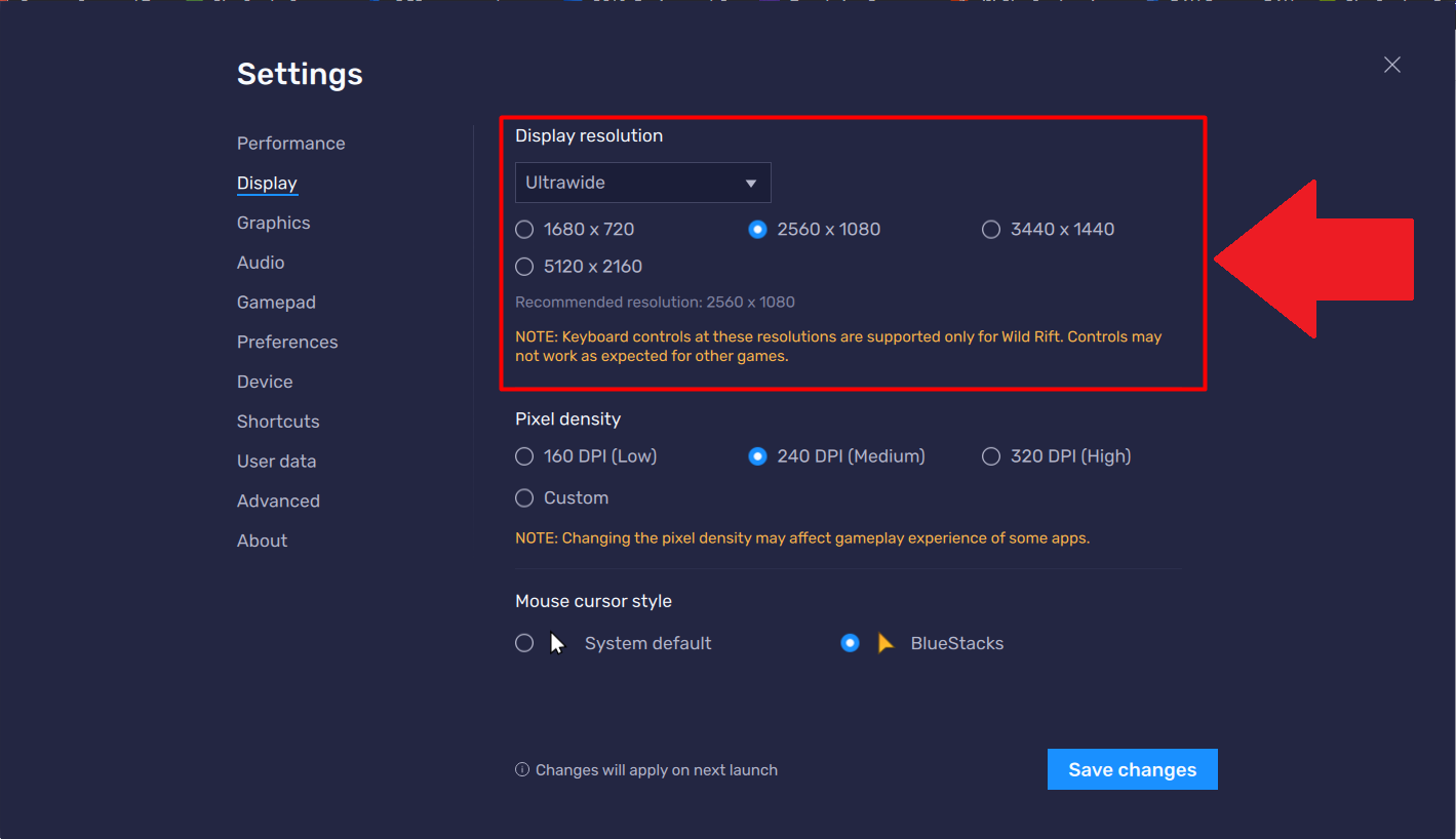Как выбрать ультравысокое разрешение в BlueStacks 5 – Поддержка BlueStacks