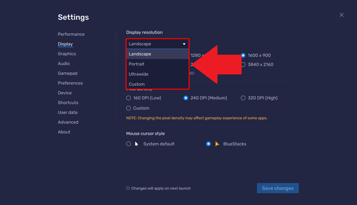 Как изменить разрешение экрана в BlueStacks 5 – Поддержка BlueStacks